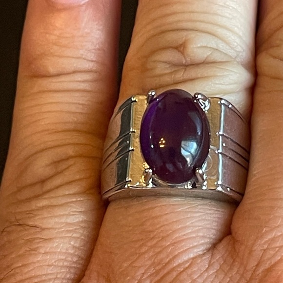 Purple amethyst S925 silver gemstone ring - Picture 8 of 10